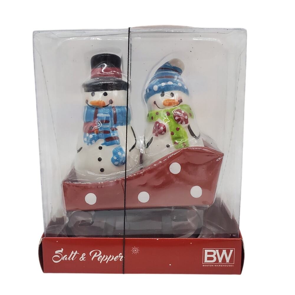 Snowman Ceramic Salt and Pepper Shakers